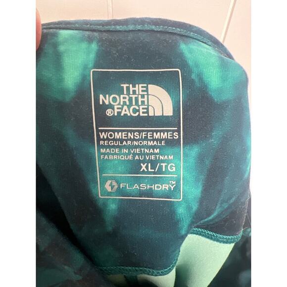 The North Face Green Tropical Cropped Active Wear Leggings Size XL - Picture 7 of 9